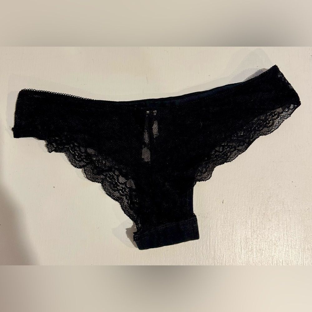 PINK Victoria's Secret Black Lace Panties hipster size small - Picture 5 of 5